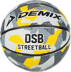 Мяч баскетбольный Demix Street, серый/желтый, 7