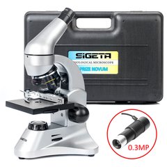 Мікроскоп SIGETA PRIZE NOVUM 20x-1280x з камерою 0.3Mp (в кейсі)
