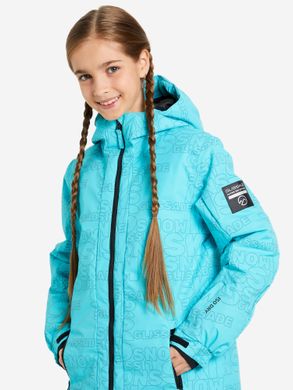 Куртка утеплена для дівчаток Glissade, Блакитний, 128