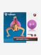 М'яч гімнастичний Torneo, 65 см, фіолетовий, Рожевий