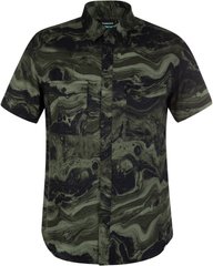 Рубашка с коротким рукавом мужская Termit, черный/зеленый, 44