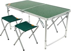 Набір Outventure: стіл + 4 стільця, Зелений