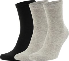 Носки Demix, 3 пары, серый/черный, 35-38
