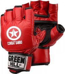 Перчатки для боевого самбо "CFBM-2085" (Лицензия FIAS) Green Hill красный