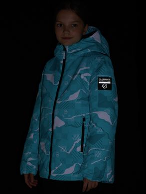Куртка утеплена для дівчаток Glissade, Блакитний, 134