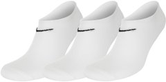 Шкарпетки Nike Lightweight No-Show, 3 пари, Білий, 33-37