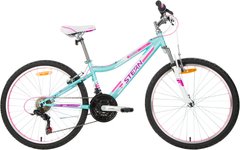 Велосипед подростковый женский Stern Leeloo 1.0 24", голубой/розовый, 135-160