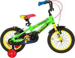 Велосипед для мальчиков Stern Robot 14", зеленый/желтый, 95-120