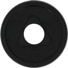 Блин стальной обрезиненный Torneo, 0.5 кг, Черный