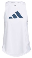 Майка adidas 3 Bar Logo, белый/синий, 40-42