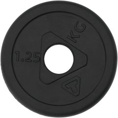 Блин стальной обрезиненный Torneo, 1.25 кг, черный (ZHCJEY3O3T)