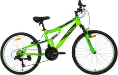 Велосипед подростковый Stern Attack 24" FS, зеленый/синий, 135-160