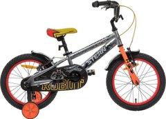 Велосипед для мальчиков Stern Robot 16", серый/оранжевый, 100-125