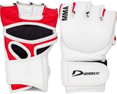 Перчатки MMA Demix, белый/красный, L-XL