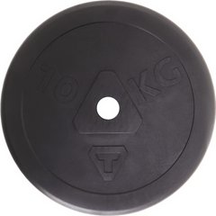Блин стальной обрезиненный Torneo, 10 кг, черный (KDNEN77POV)