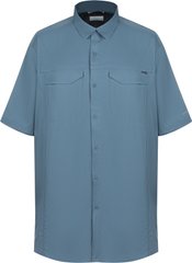 Рубашка с коротким рукавом мужская Columbia Silver Ridge Lite, Plus Size, Синий, 52-54