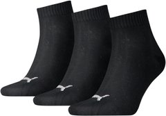 Шкарпетки Puma UNISEX QUARTER PLAIN, 3 пари, Чорний, 35-38