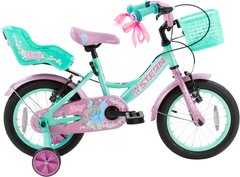 Велосипед для девочек Stern Vicky 14", зеленый/розовый, 95-120